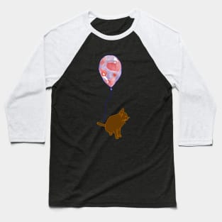 A kitty and his love heart balloon Baseball T-Shirt